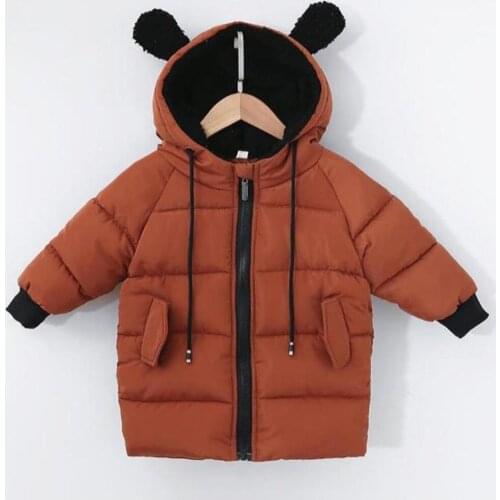 Baby Boys Coat winter Children outerwear fashion kids jackets for Boy girls cotton jacket Warm hooded toddlers parkas