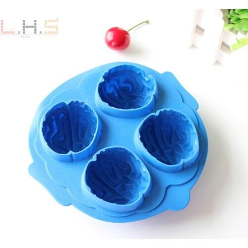 L.H.S Scary brain shape ice tray Home-made DIY silicone ice cream mold Summer cool drink companion ice bucket silicone