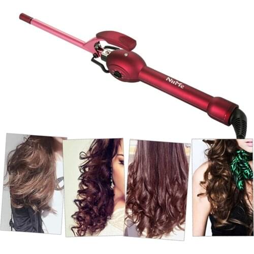 Mens 9mm Mini curler dual purpose thin band clip curler professional perm electric curler Small wave curling stick for mens