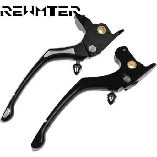 Motorcycle Regulator Clutch & Brake Lever Black Set for Harley Touring Electra Glide Standard Street Glide Road King 2014-16