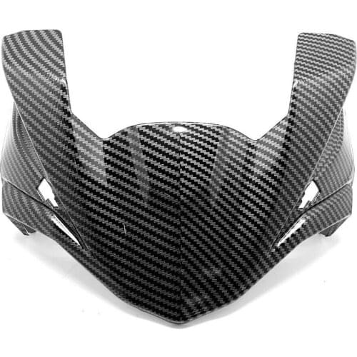 Carbon Fiber Pattern Carbon Fiber Front Nose Headlight Surround Fairing for Kawasaki Z650 2017-2019