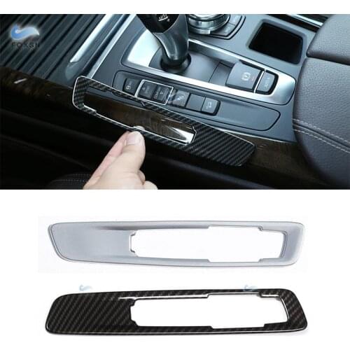 For BMW X5 F15 X6 F16 2015 2016 2017 Car Interior Center Control Gear Shift Panel Side Switch Button Cover Decoration Trim