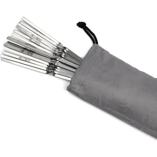 19.68'' 50cm BBQ Skewer Bag Portable Oxford Cloth Storage Bags for Barbecue Needle Roasting Fork Stick Camping BBQ Accessories