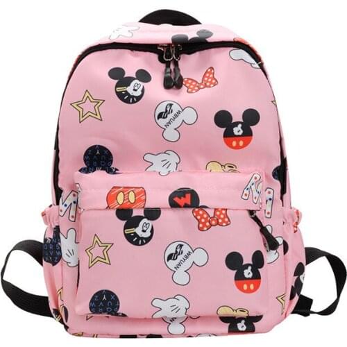 Cartoon Anime Mickey Mouse Backpack Disney Fashion Boys Girls Schoolbag Kindergarten Backpack 4 Colors High Quality Backpacks