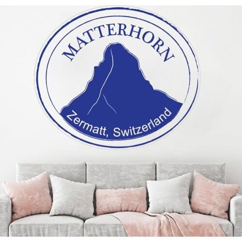 Switzerland Wall Decals Wall Stickers Top 10 Best Matterhorn l Decal Mural Vinyl Removable Ru-367