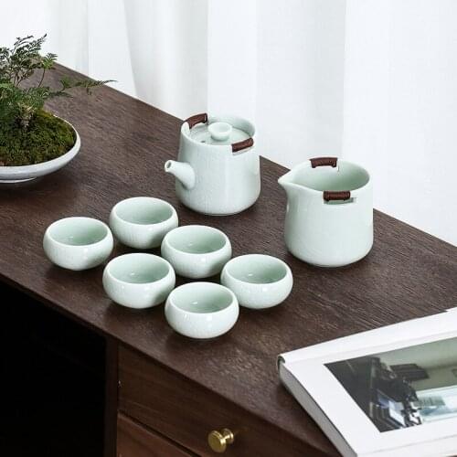 Crockery Teaware Unique Service Oriental Ceremony Teapot Teaware Sets Matcha Green Tea Party Theepot Japanese Kitchen EH60TS