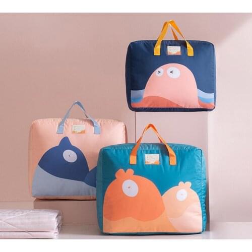 Storage Bag Dual Zipper Dust-proof Oxford Cloth Clothes Storage Organizer Bag for Home