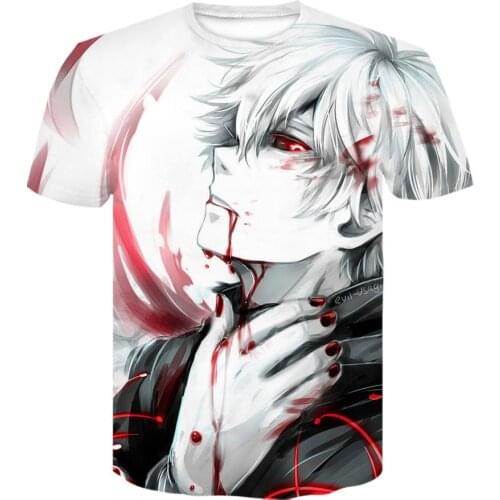 Tokyo Ghoul 3D Printed tshirt Japanese anime harajuku T shirt Men/women Personality Short sleeve 2021 Novelty cool t shirts