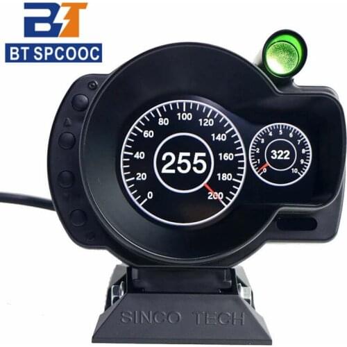 Universal Car 10000RPM Gauge OBDII Sinco Tech Dash Speed RPM Water Temperature Voltage Digital LCD Screen Display Racing Gauge