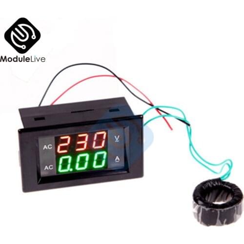 LCD Display Volt Ampere Amp Meter Voltmeter Dual Panel Guage AC 100-300V/200A