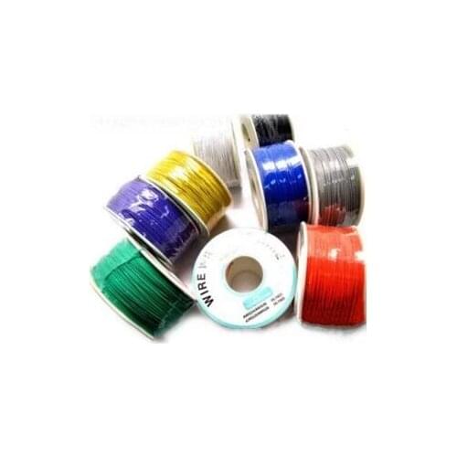 250meter 8colors 30AWG Electrical Wrapping Wire Flying Jumper Cable OK Wire For Laptop Motherboard PCB Connect Weldin Resistor