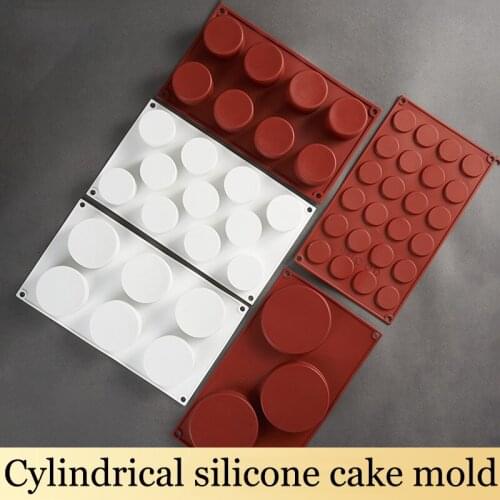 8 Size Cylindrical Round Silicone Cake Mold For Pudding Baking Mould Dessert Mousse Pan Bakeware Moule Decoration Tools