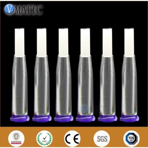 Free Shipping 21G Glue Dispensing Needle Brush Screw Thread Needles Efd Soft Round Mouth Dia 4mm Dispenser Needle Brush