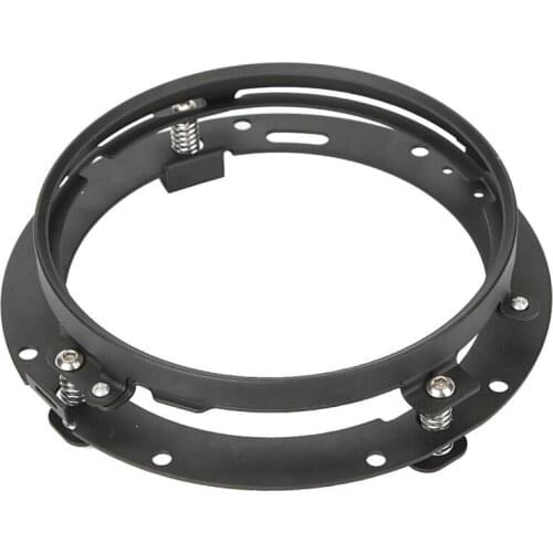Biack 7 Inch Round motor LED Headlight Mounting Bracket Ring 07-16 for Jeep Wrangler JK for Motorcycle