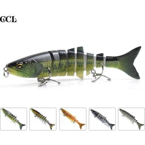 CCLTBA 8 Segment Trout Bait 12cm 19.3g Sinking Wobblers Swimbaits Hard Artificial Bait For Fishing Tackle Lures