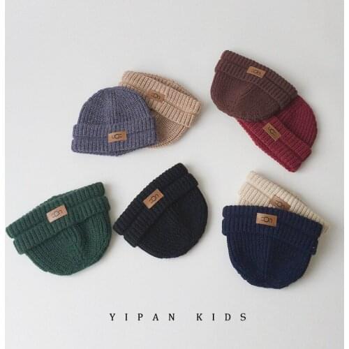 Childrens Hats for Boys and Girls In Autumn and Winter 8 Colors Infant Baby Knitted Warm Hats Kids Accessories Outwear