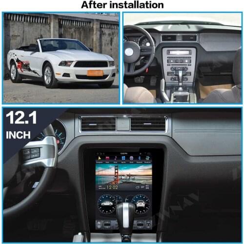 For Ford Mustang 2010-2014 Tesla style Android 9 PX6 4GB Car GPS Navigation Head Unit Multimedia Player Auto Radio Tape Recorder