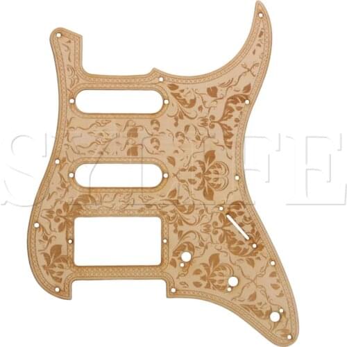 Maple Wood SSH Guitar Pickguard Scratch Plate for Electric Guitar