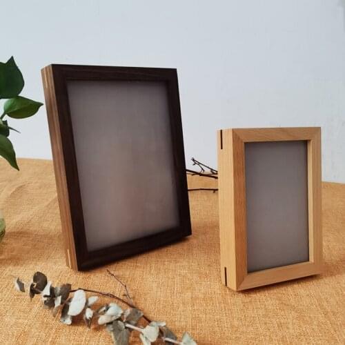 Walnut Photo Frame Traditional Mortise Tenon Solid Wood Frame Art Retro Hand-Polished Beech Photo Frame Wooden Picture Frames