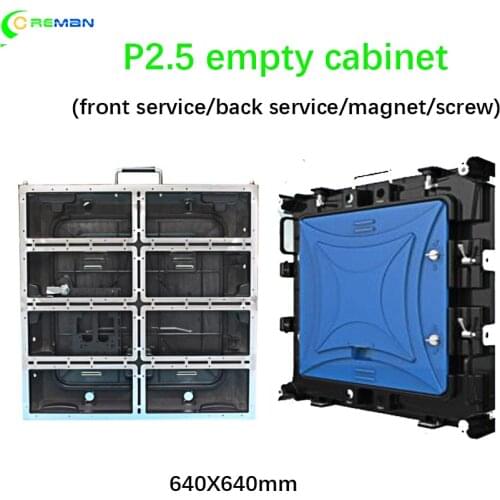 P2.5 matrix screen tv board led electronic panel inches feet case 640X640mm P2.5 empty cabinet 480x480 P2 P3 P4 P5 P6 P8 P10
