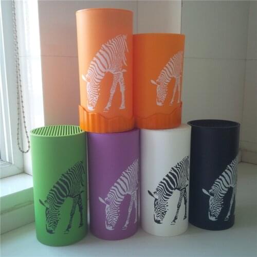 Zebra multifunctional plastic tool holder knife block under the blades shelf stand for knives kitchen utensils storage support