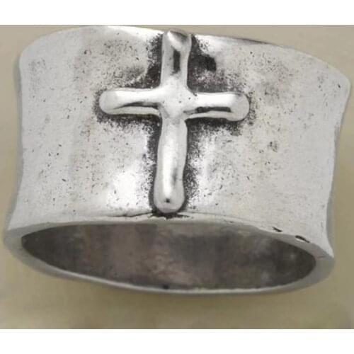 Fashion Mens Ring Simple Retro Cross Ring 2021 Latest Creative Personality Men and Women Ring Factory Direct Sales