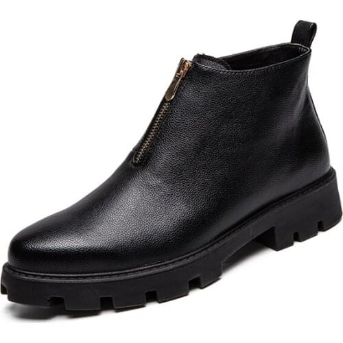 Men Chelsea Boots High Quality PU Leather Upper Man Dress Boot Business Party Wedding Outdoor Shoes Autumn Winter Social Sapato