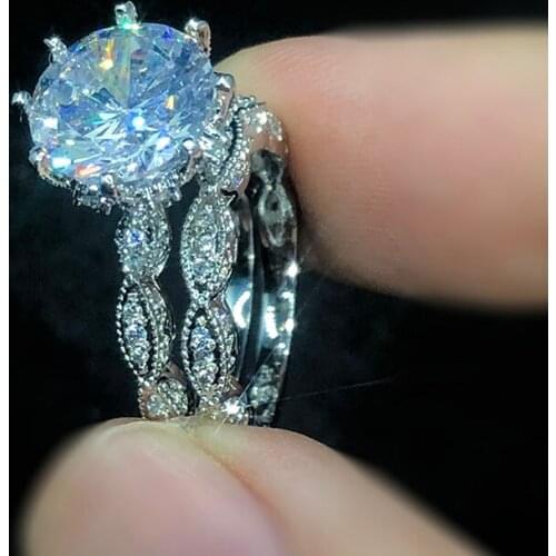 ZHOUYANG Wedding Bride Ring Set For Women Luxury AAA+ Zircon Korean Female Engagement Rings Fashion Jewelry Accessories YG030