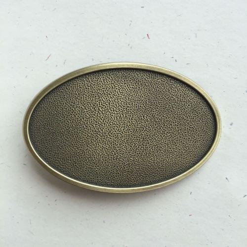 Cheap Original Antique Bronze Plated Oval Blank Western Belt Buckle high quality custom made metal belt buckle