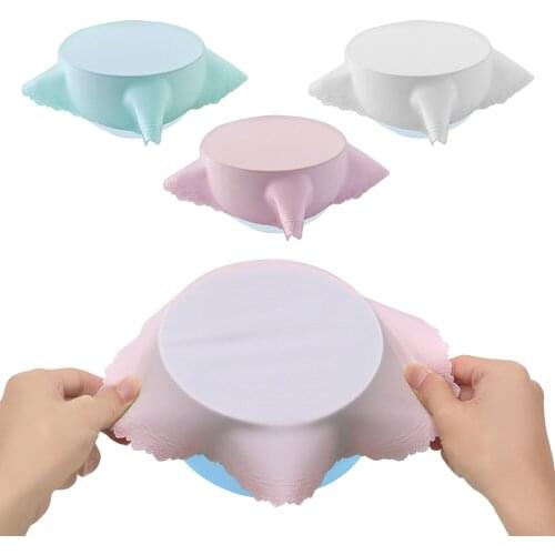 1Pcs Food Grade Silicone Wrap High Stretch Bowl Lid Seal Vacuum Container Cover Reusable Food Fresh Keeping Saran Lid