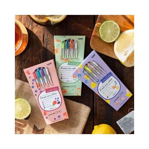 Popular Popular Uni-ball One Small Thick Core Fruit Tea Limited Edition 0.38 Color Gel Pen Color Hand Pen