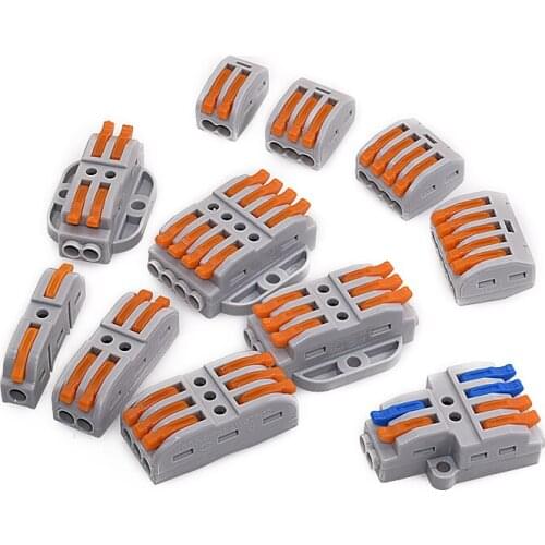 5pcs Electrical Wire Connector Push-in Terminal Block Universal Fast Wiring Cable Connectors For Cable Connection