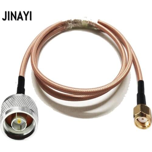 RG142 Low Loss Cable N Male Plug to RP-SMA Male RF Crimp Coax Pigtail Connector 10/15/20/30/50CM 1/2/3/5/10M