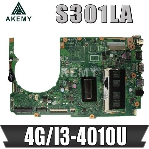 S301L S301LA motherboard For Asus S301LA REV2.2 Mainboard I3-4010U-4GB RAM Processor 100% Tested