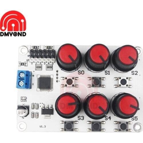 6CH Rotary Knob Servo Driver 6 Channel/Way Controller Board Overcurrent Protection Servo Tester For Arduino DIY Robot Arm Part