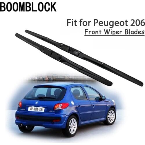BOOMBLOCK 2PCS High Quality Front Windshield Wiper Blades For Peugeot 206 2001 2002 2003 2004 2005 2006 Accessories