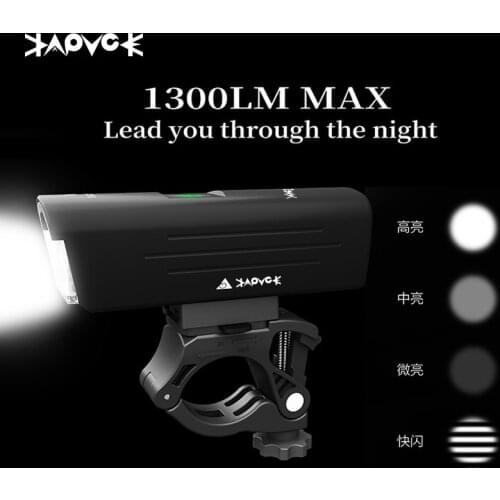 Bike Front Light Safety Warning Riding light LED USB Smart Bike Cycling Light Portable Bicycle lantern Waterproof Bicycle Lamp