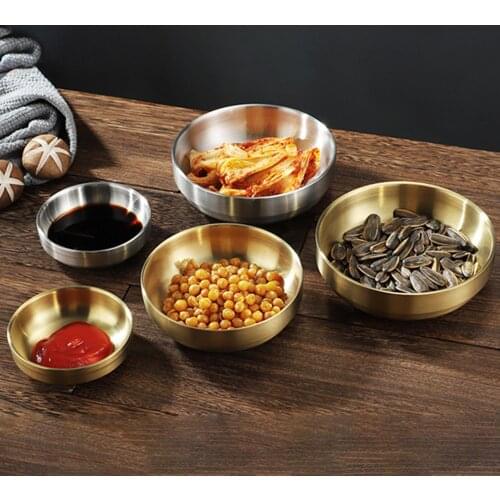 Stainless Steel Seasoning Dish Plate Sauce Ketch Rice Container Kitchen Utensils