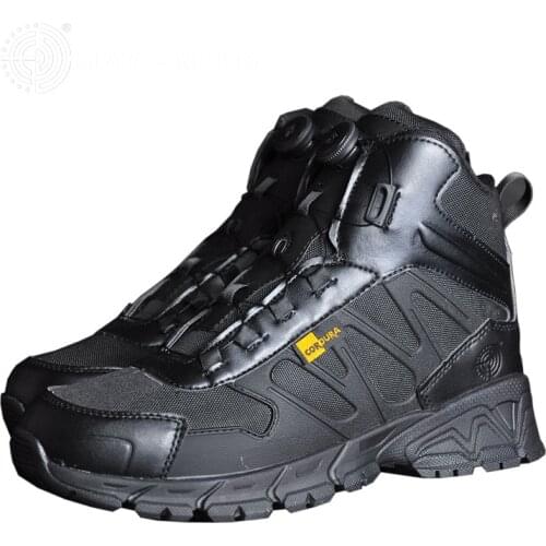 Outdoor Wearproof Non-slip Climbing Shoes Combat Training Tactical Military Boots Men Spring Autumn Hunting Climbing High Boot