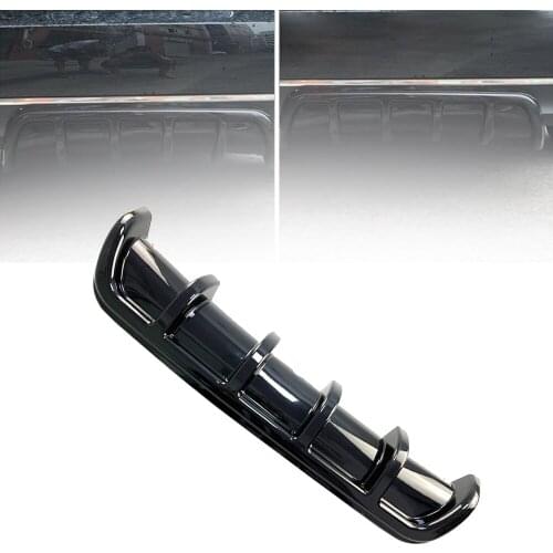 Universal Car Rear Bumper Lip Diffuser 6 Fin Shark Fin Style Car Back Bumper Spoiler Lip