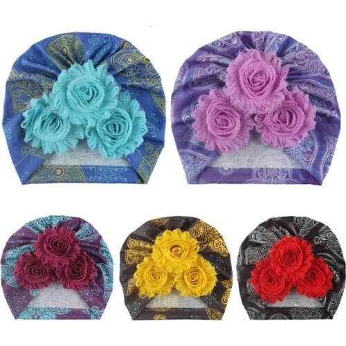 Spring Flowery Bonnet Hat Cap with Big 3D Lace Blossom For Baby Girl Infant Newborn Hair Headband Headwear