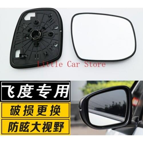 2Pcs For Honda Fit 2021 White Glass Wide Field Vision Rear View Mirror Lens Heating