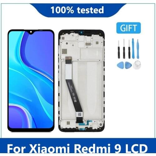 Original for Xiaomi Redmi 9 LCD Display Screen Touch Digitizer Assembly LCD Display Touch Repair Parts M2004J19AG M2004J19G Fram