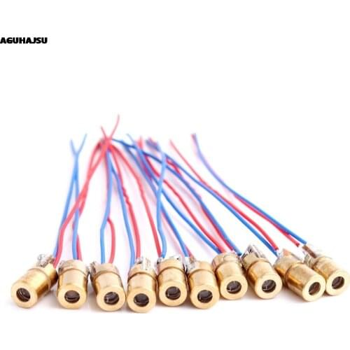 1PCS 5V 650nm 5mW Adjustable Laser Dot Diode Module Red Sight Copper Head Mini Laser Pointer