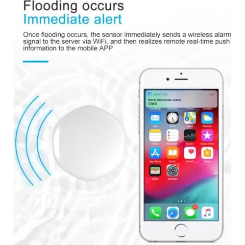 1pcs Water Leak Detector Water Immersion Sensor Remote Alarm Flood Detector WiFi Remote Control Alarm System Home Security