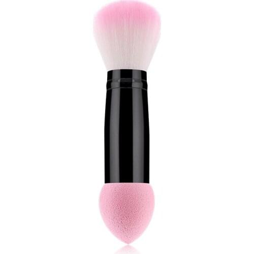 1pcs Professional Foundation Powder Brush Double Head Makeup Brushes Sponge Eyebrow Eye Make Up Brush Cosmetics For Face