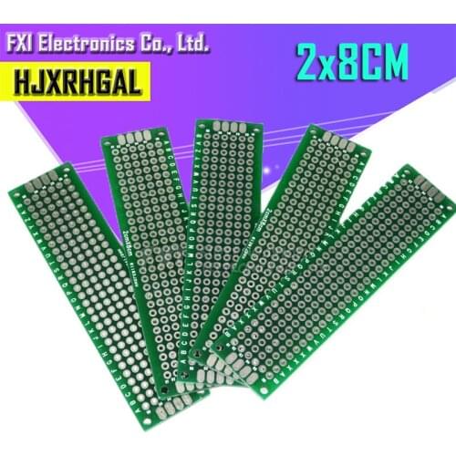 10pcs 2x8cm 2*8 Double Side Prototype PCB diy Universal Printed Circuit Board igmopnrq