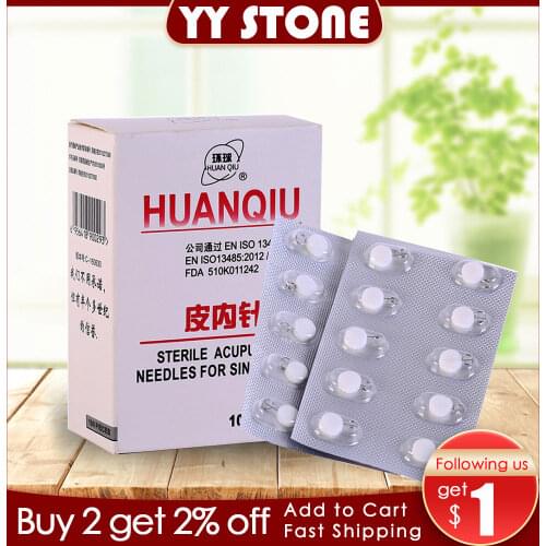 100pcs/box beauty massage Press Needle Intradermal needles Huanqiu Acupuncture Needle Disposable Needle
