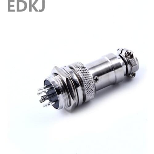 2pcs/sets GX16 Aviation Plug Socket Male & Female Wire Panel Metal Connector GX16-2/3/4/5/6/7/8/9 Pin Aeronautical Socket Plug