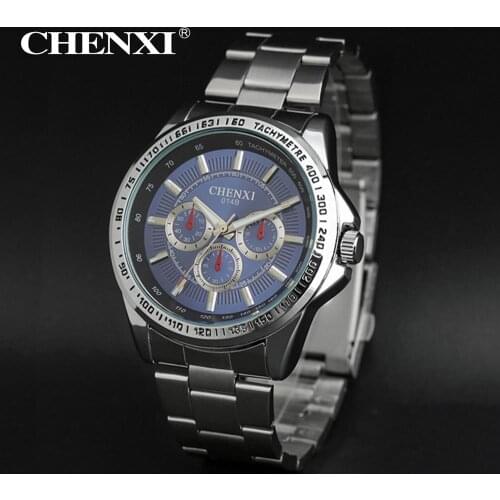 2018 Men Watch CHENXI Luxury Brand Full Stainless Steel Analog sport Mens Quartz Watch Business Watch relogio masculino